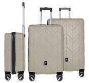 3-teiliges ABS Kofferset Butterfly Platin