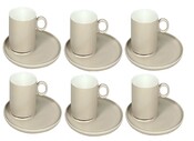 12tlg Kaffee Set  Serie Opium 220 ml Taupe