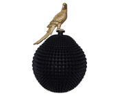 Deko Dose Papagei schwarz gold 40 cm Puntura