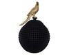 Deko Dose Papagei schwarz gold 40 cm Puntura