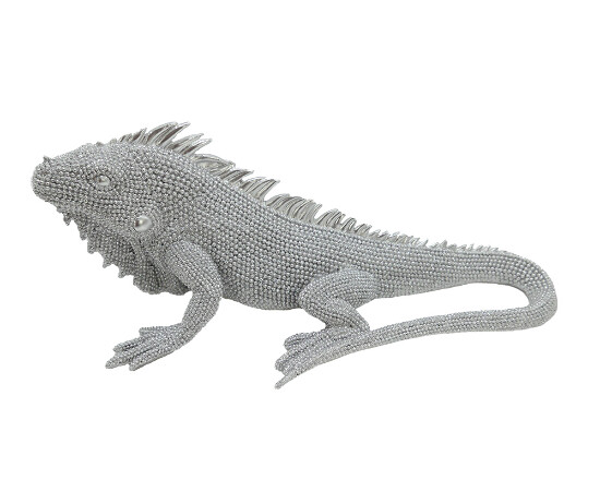 Dekofigur Leguan silber 31 cm Ginny