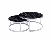 Couchtisch silber, 2er, Iris