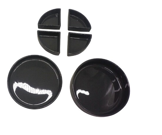 3tlg Snackschale Anthrazit Maße Ø 19 x H 5 cm