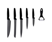 Messerset 6-teilig Soft-Touch schwarz