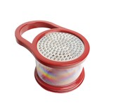 Parmesanreibe mit Auffangbehälter Serie Nora Rot