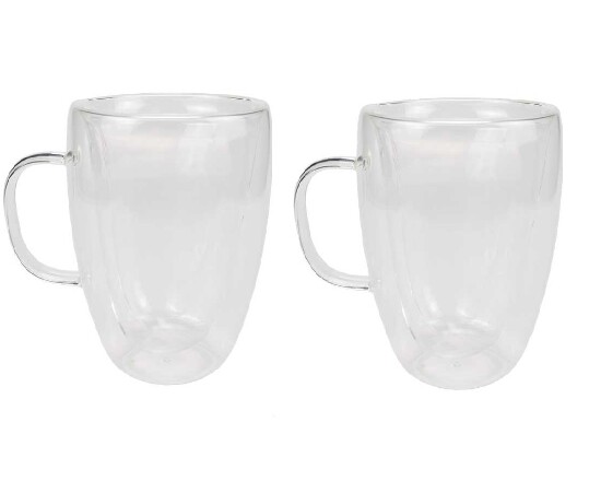 2tlg. Doppelwandiges Caf  au Lait Set 350ml