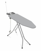 Bügelbrett, 38x120 cm mit Stecker + Kabelhalter Uni, anthrazit ROL 