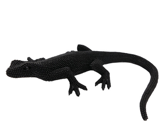 Dekofigur Gecko schwarz 22 cm Lizar