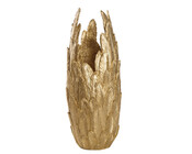 Vase Lederoptik Federn gold 80 cm Piuma