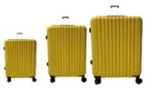 3-tlg. ABS Koffer Travelline Gelb