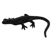 Dekofigur Gecko schwarz 22 cm Lizar