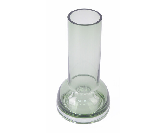 Glas Vase mit Kelch 25 cm Grün