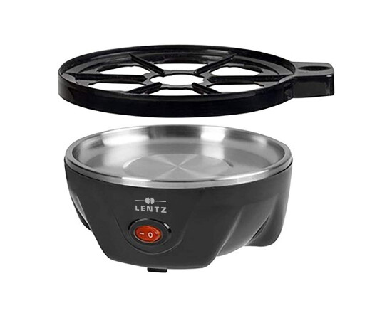 Eierkocher für 7 Eier Edelstahl schwarz