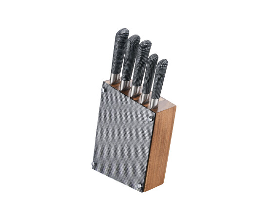 Messer-Set mit Holzblock 6-teilig